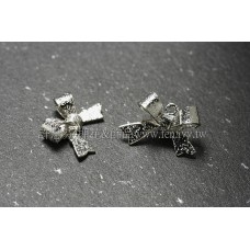 噴沙面立體蝴蝶結小-10x13mm-2個