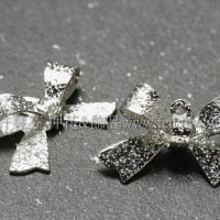 噴沙面立體蝴蝶結大-17x14mm-2個