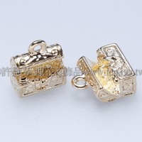 寶盒立體墜飾9x11mm-2個