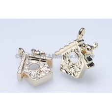 小木屋墜飾-14x17mm-2個