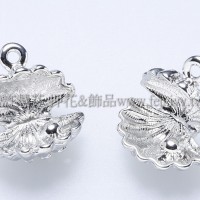 珍珠貝殼正白墜飾-13x14mm-2個