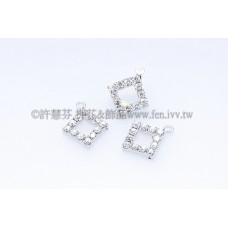 菱形中空水鑽-12x13mm-2個