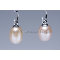 膚粉珍珠墜飾-6mm-2個