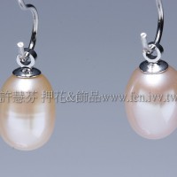 膚粉珍珠墜飾-6mm-2個