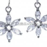 六瓣花晶亮鋯石-11x17mm-2個