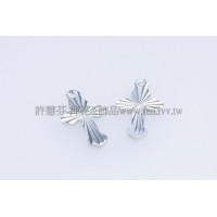 雷射光單孔十字架大-8.3x6mm-15個