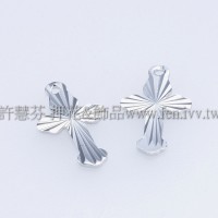 雷射光單孔十字架大-8.3x6mm-15個