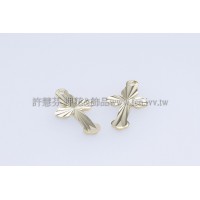 雷射光單孔十字架大-14.5x8mm-10個