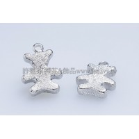 霧彩雙圓小熊單孔配件-9x12mm-2個