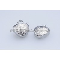 霧彩立體心形單孔配件-9.3x7.4mm-2個