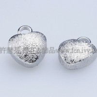 霧彩立體心形單孔配件-9.3x7.4mm-2個