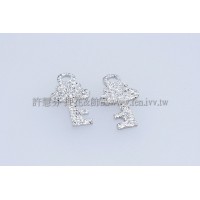 霧彩鑰匙形單孔配件-5x10mm-10個