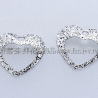 霧彩心形單孔配件-10mm-10個