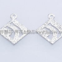 霧彩菱形單孔配件-16x14mm-10個