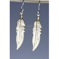 單孔立體長羽毛-7x34.7mm-2個