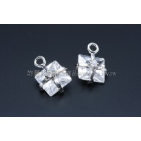 禮物形晶亮鋯石-10mm-2個