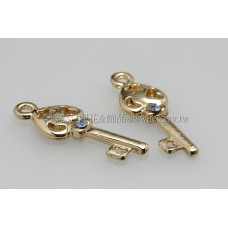 水鑽造型金色鑰匙-24*8.1mm-2個