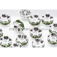 7mm-扁圓形銀彩隔珠-8個