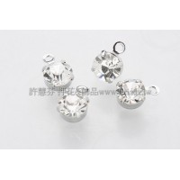 透明色單洞爪鑽墜飾正白-3mm-10個