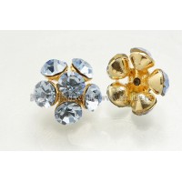 半圓6顆5孔爪鑽14K-12mm-2個