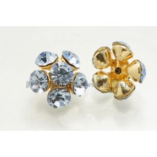 半圓6顆5孔爪鑽14K-12mm-2個