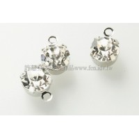 5mm透明色單孔爪鑽墜飾正白-5個