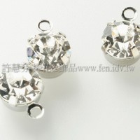 4mm透明色單孔爪鑽墜飾正白-10個