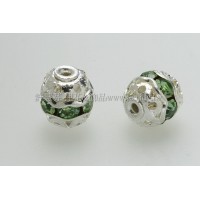 7mm圓球形銀彩隔珠-6個