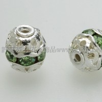 7mm圓球形銀彩隔珠-6個