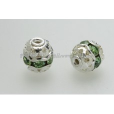 7mm圓球形銀彩隔珠-6個