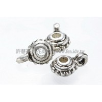 復古紋金屬項鍊墜飾接頭古銀6mm-10個