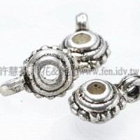 復古紋金屬項鍊墜飾接頭古銀6mm-10個