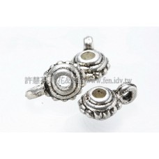 復古紋金屬項鍊墜飾接頭古銀6mm-10個