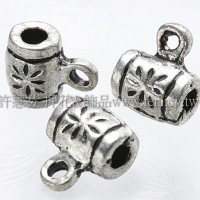 鼓形金屬項鍊墜飾接頭古銀9mm-10個