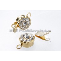 花鑽項鍊頭一洞金色8mm-1個