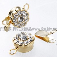 花鑽項鍊頭一洞金色8mm-1個