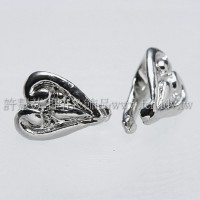 復古典雅心夾頭正白-7*5mm1包-4個