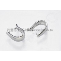 彎角U形墜飾夾頭正白-2個