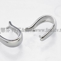 彎角U形墜飾夾頭正白-2個