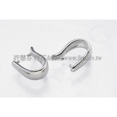彎角U形墜飾夾頭正白-2個