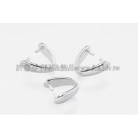 V形墜飾夾頭正白-11mm1包-5個