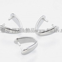 V形墜飾夾頭正白-11mm1包-5個