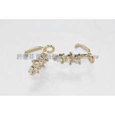 閃亮晶鑽墜飾夾頭-10mm-2個