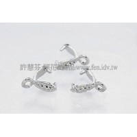 經典皇家墜飾夾頭正白-8mm-4個