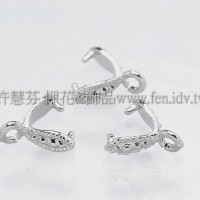 經典皇家墜飾夾頭正白-8mm-4個