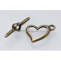 心形鍊條接頭青古美A:17.5*17mm B: 26*6mm -2對