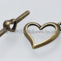 心形鍊條接頭青古美A:17.5*17mm B: 26*6mm -2對