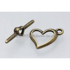 心形鍊條接頭青古美A:17.5*17mm B: 26*6mm -2對