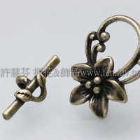 繁星花鍊條接頭青古美A:19*13mm B: 16*6mm -2對