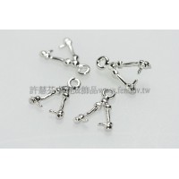 小竹節墜飾夾頭正白-5x9mm-1包-5個